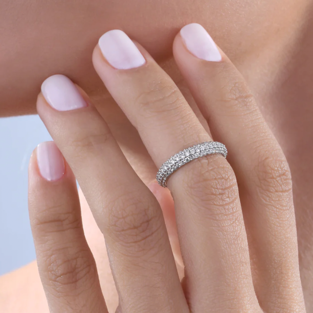 RADIANT DIAMOND BAND RING | SILVER