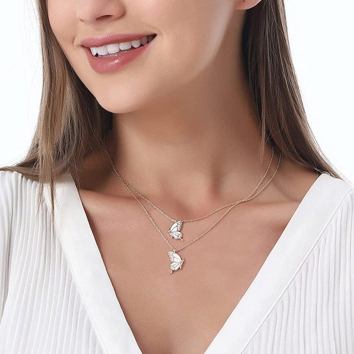 BUTTERFLY LOVE WINGS NECKLACE | SILVER